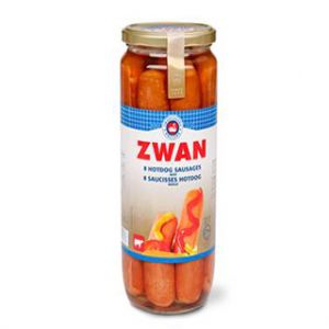 Beef hot dog sausages jars