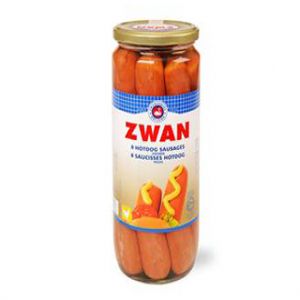 Chicken hot dog sausages jars