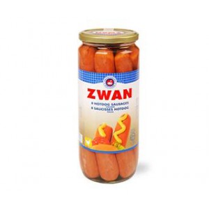 Chicken hot dog sausages jars