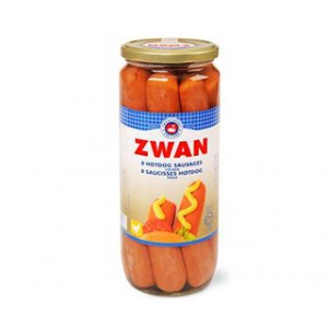 Chicken hot dog sausages jars